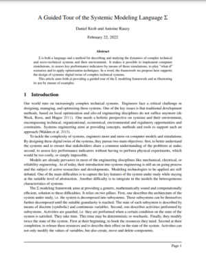 Guide tour of the systemic Modeling Language Guide tour of the systemic Modeling Language